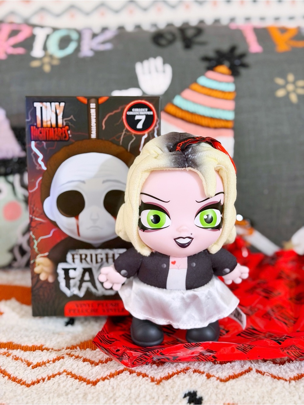 Tiny Nightmares Fright Face Vinyl Plush Pendant - TIFFANY Bride of Chucky